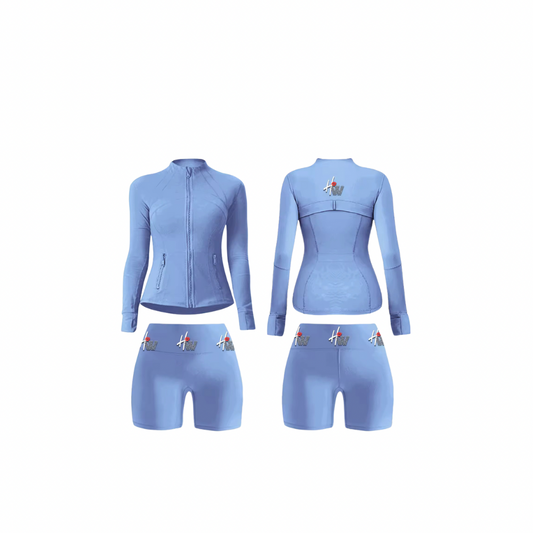 Daydream Blue Athleisure Shorts Set