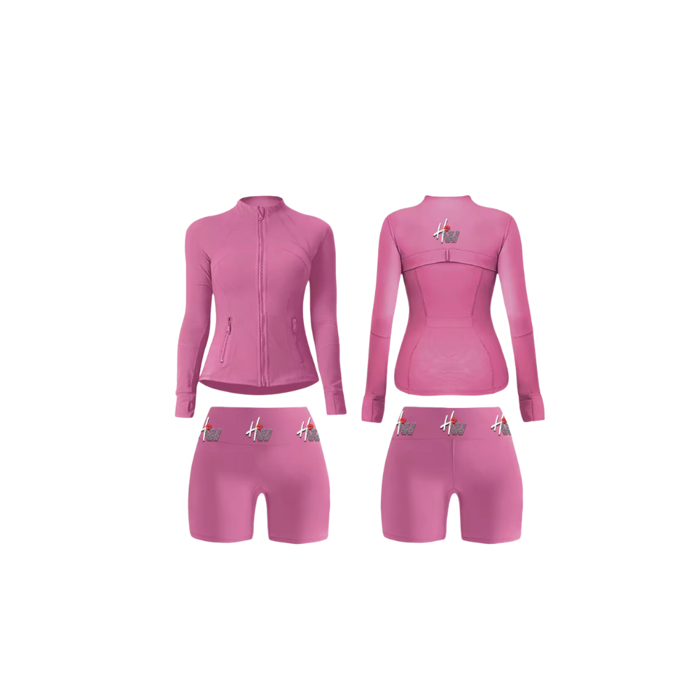 Rose Gold Athleisure Shorts Set